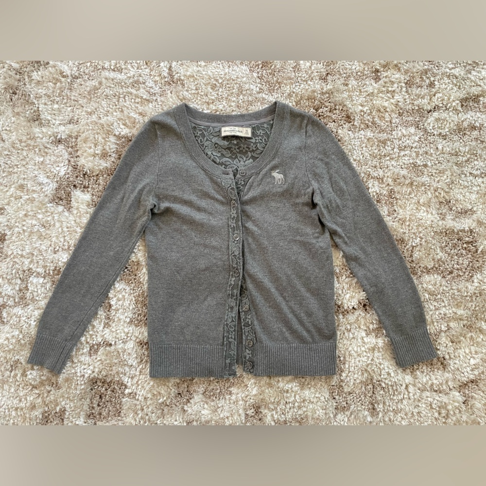 Abercrombie & Fitch Gray Cardigan Sweater Size XS